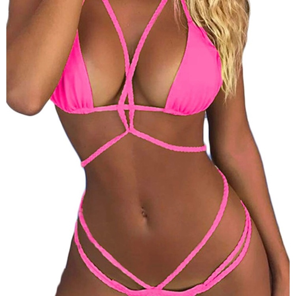 Hot Pink Strappy Suit